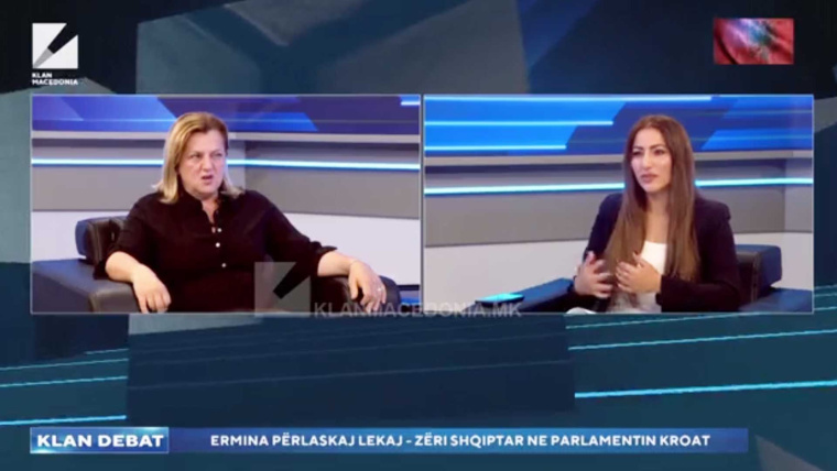 Gostovanje saborske zastupnice Ermine Lekaj Prljaskaj na makedonskoj televiziji KLAN